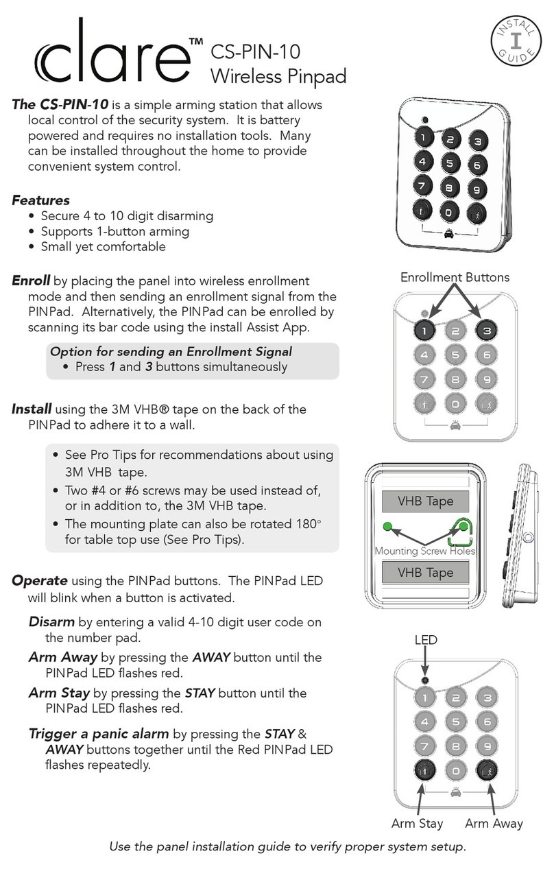 clare CS-PIN-10 install guide