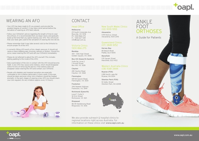 OPED oapl ANKLE FOOT ORTHOSES User manual OPED oapl ANKLE FOOT ORTHOSES User manual