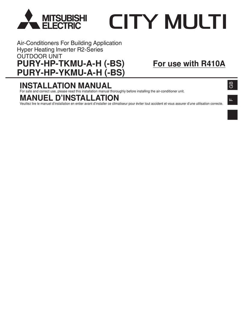 Mitsubishi Electric PURY-HP72TKMU-A-H User manual