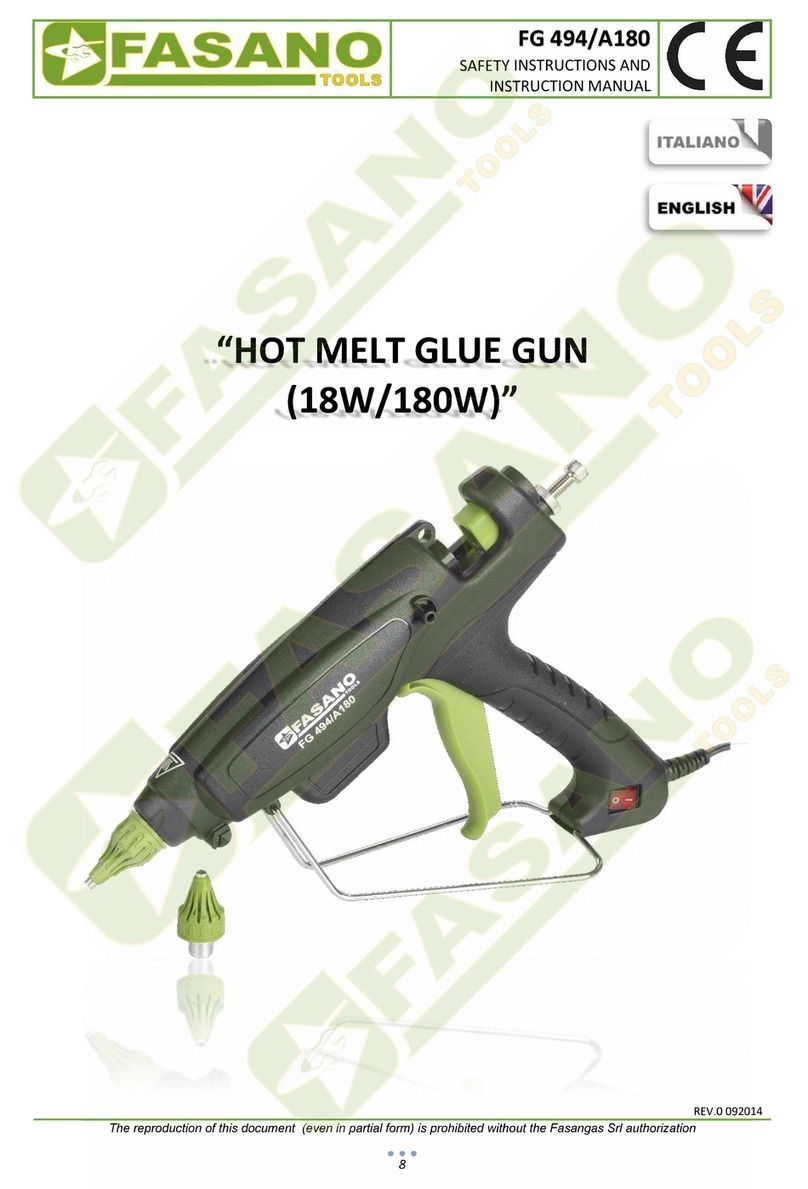 FASANO TOOLS FG 494/A180 Safety instructions and instruction manual