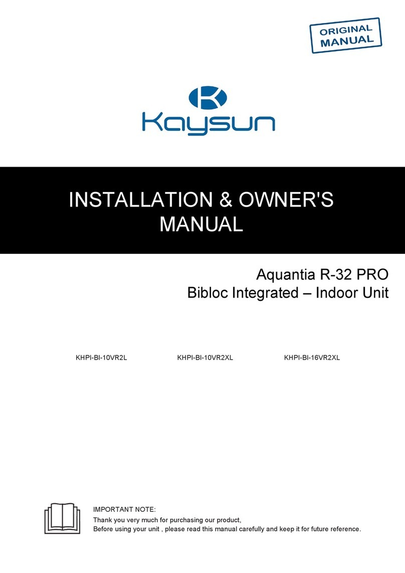 Frigicoll Kaysun Aquantia R-32 PRO Operating instructions