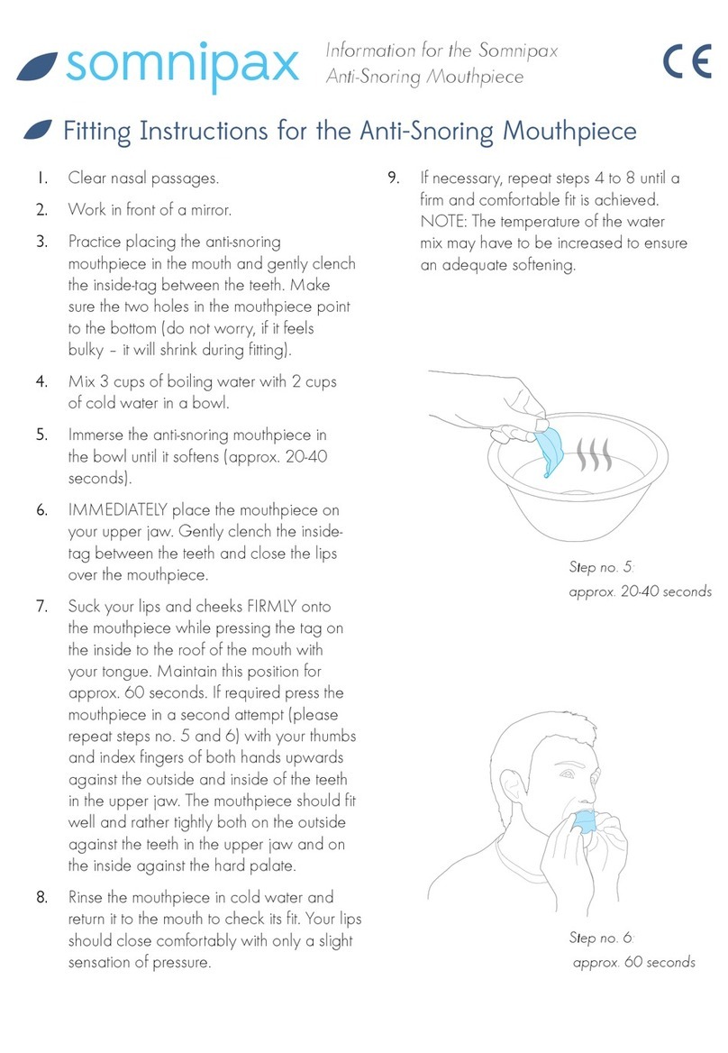 SOMNIPAX Anti-Snoring Mouthpiece User manual