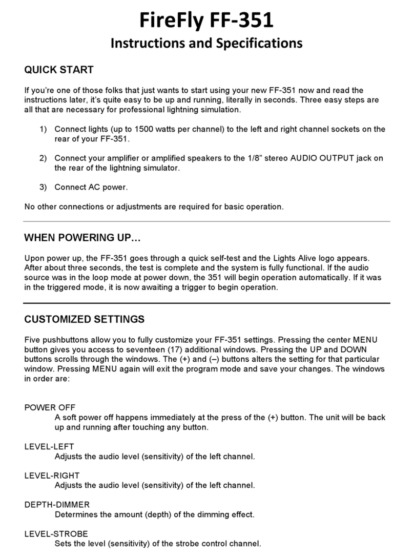 Lights Alive FireFly FF-351 Instructions and specifications