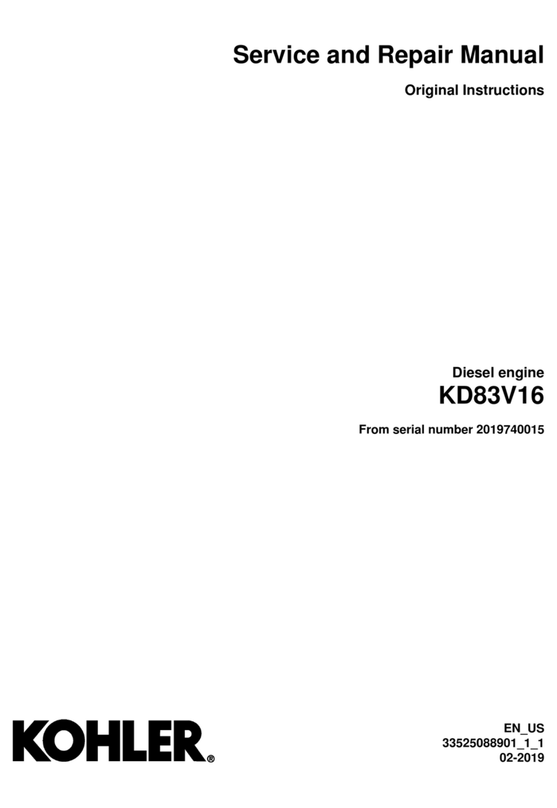Kohler KD83V16 Installation and operating manual