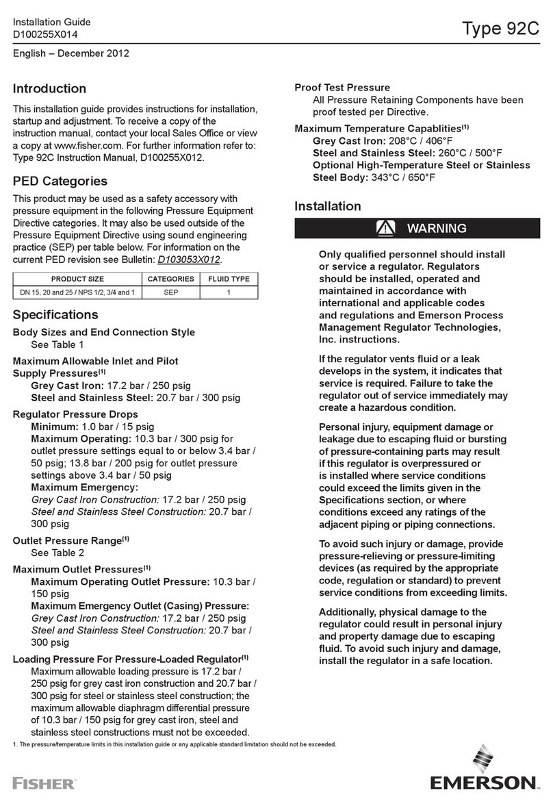 Emerson Fisher 92C User manual