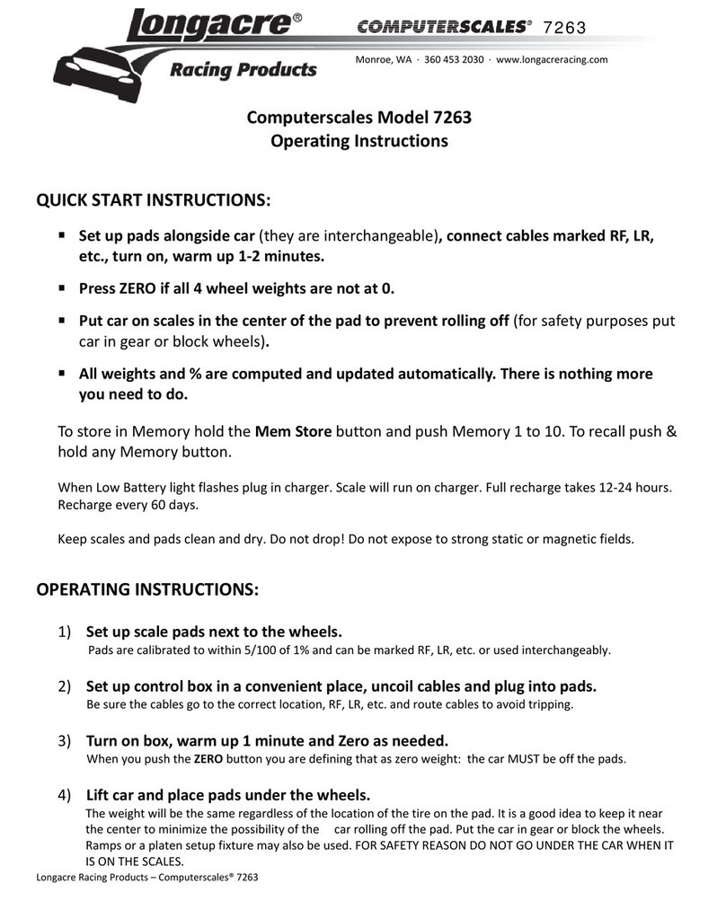 Longacre Computerscales 7263 User manual