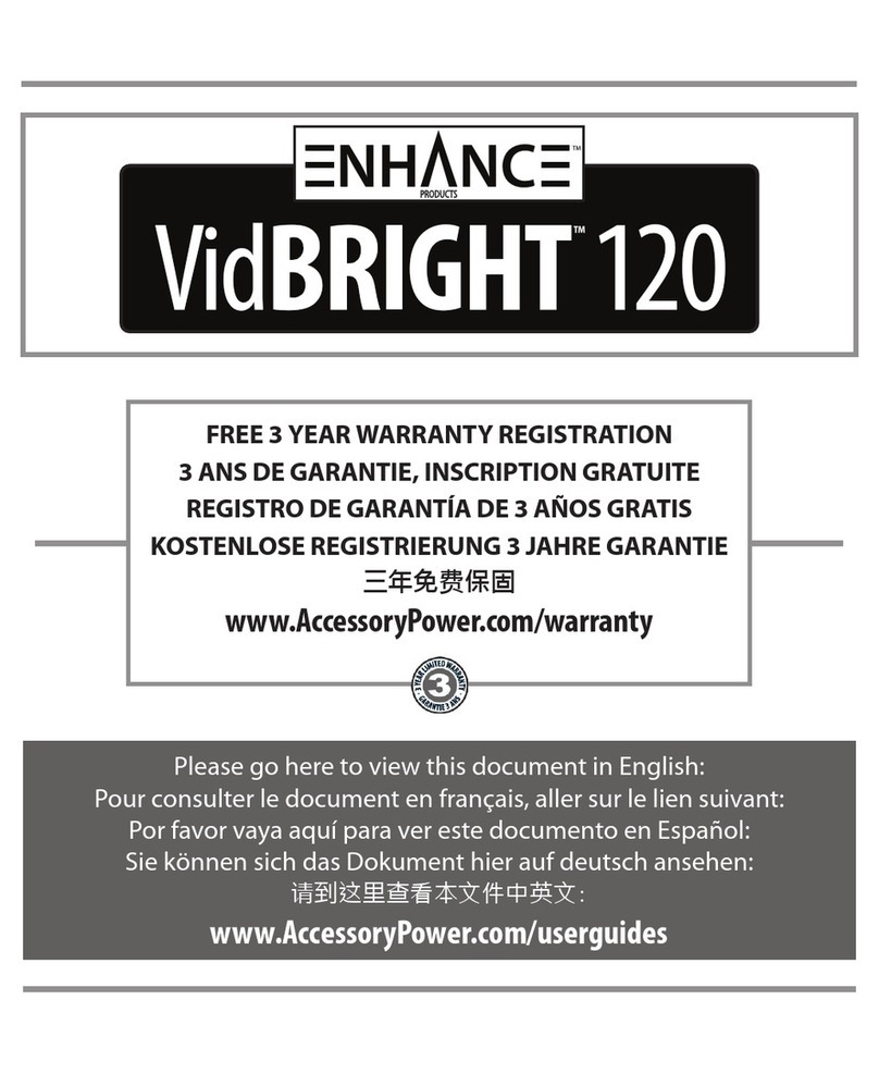 Accessory Power ENHANCE VidBRIGHT 120 manual