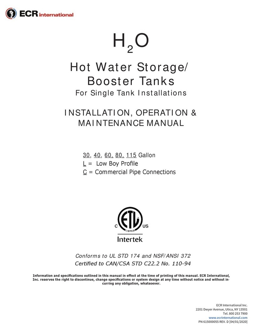 ECR H2OST30 Installation, operation & maintenance manual