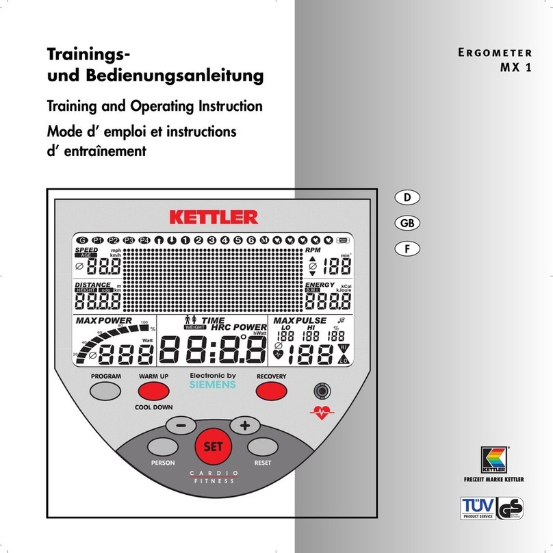 Kettler MX 1 Training and operating instructions