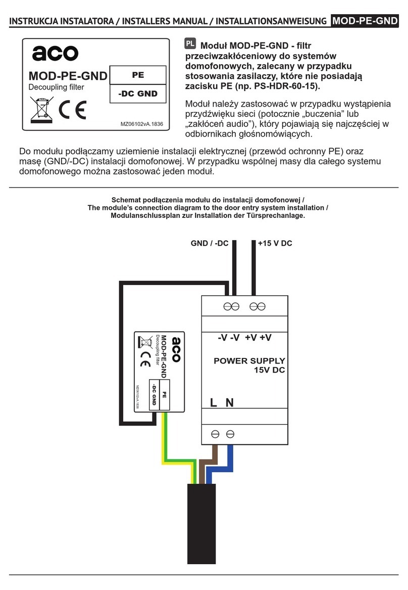 ACO MOD-PE-GND Installer manual