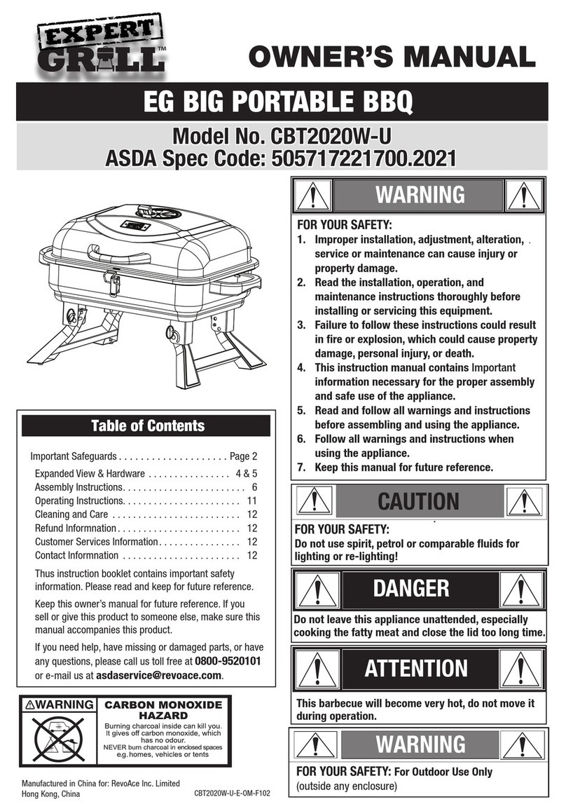 EXPERT GRILL CBT2020W-U owner's manual