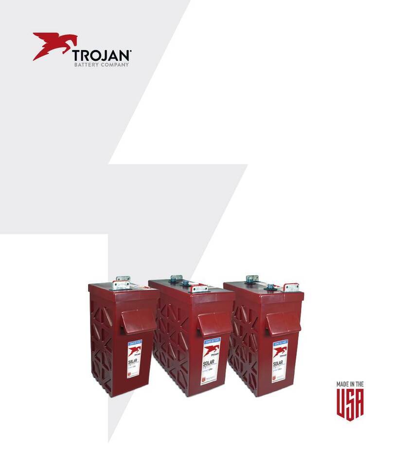 Trojan SOLAR INDUSTRIAL Series User manual Trojan SOLAR INDUSTRIAL Series User manual