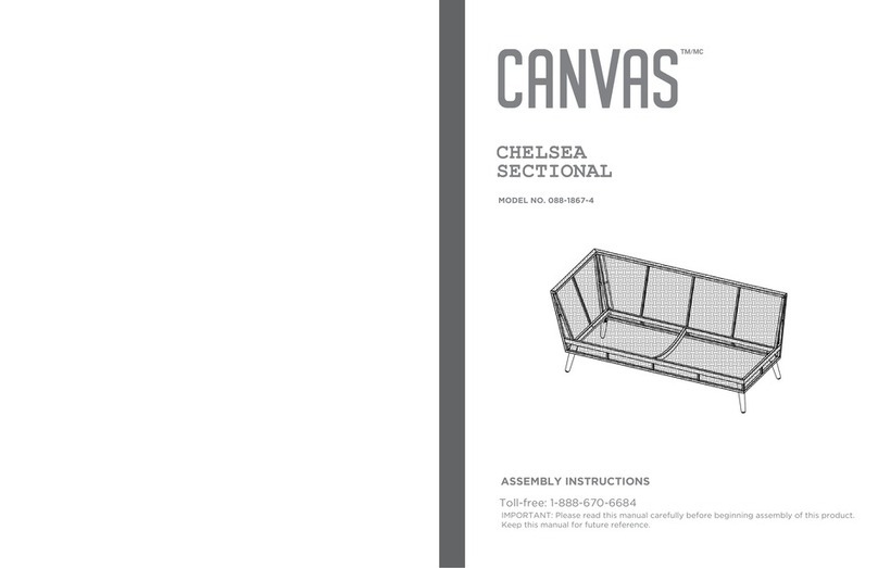 Canvas CHELSEA SECTIONAL 088-1867-4 User manual Canvas CHELSEA SECTIONAL 088-1867-4 User manual