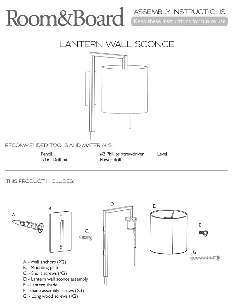 Room & Board LANTERN Assembly instructions