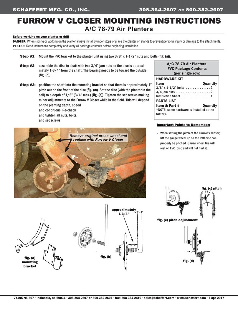 Schaffert FURROW V CLOSER User manual