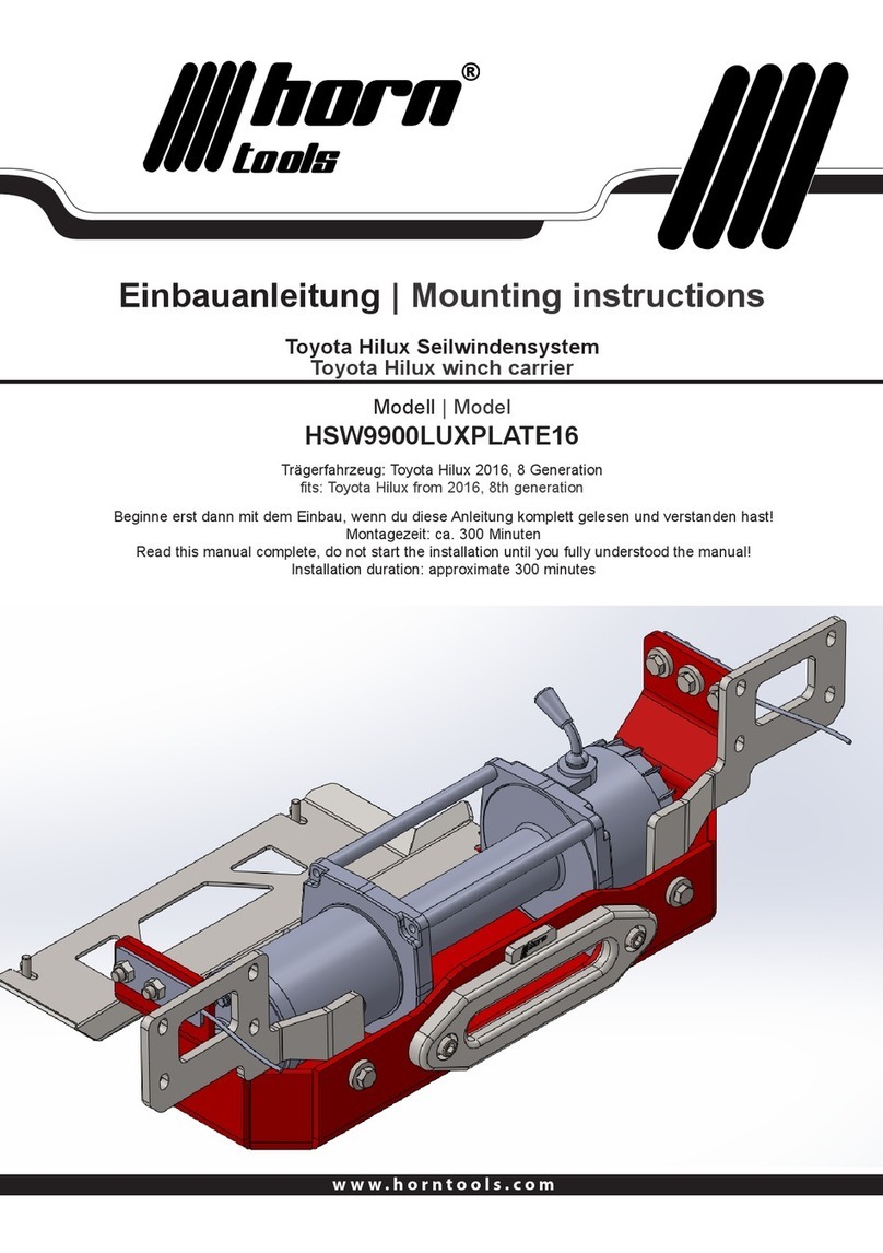 Horn Tools HSW9900LUXPLATE16 Mounting instructions