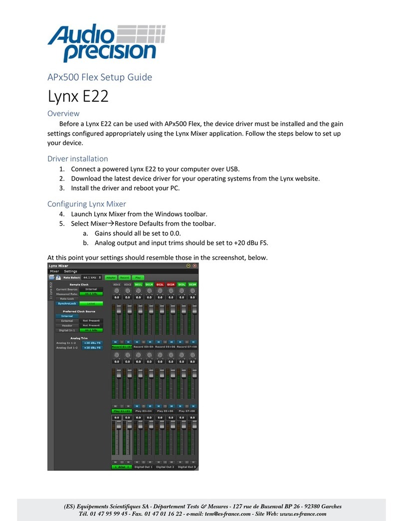 Lynx E22 User manual