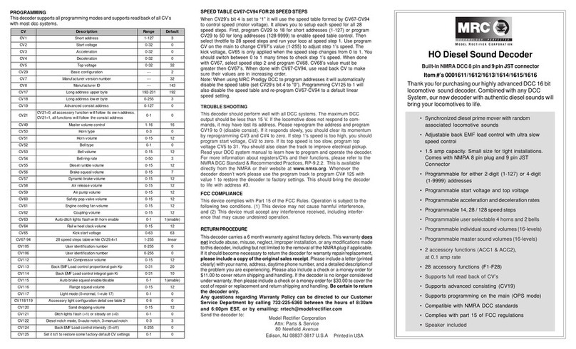 MRC 0001611 quick start guide