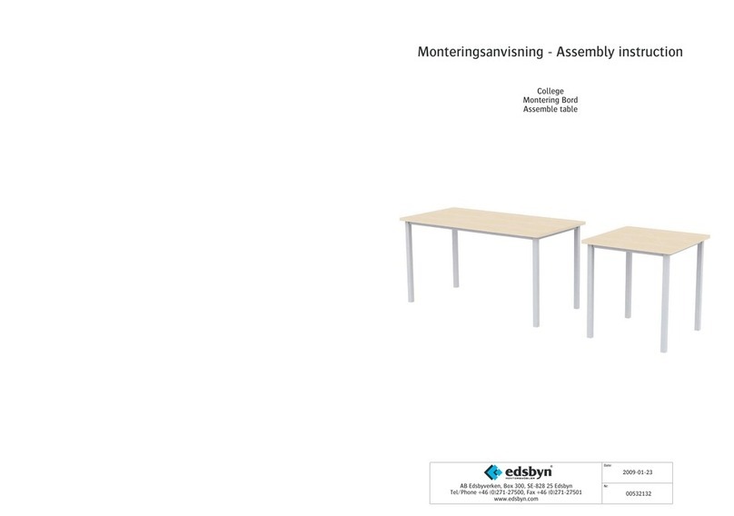 Edsbyn CENTRO TABLE User manual Edsbyn CENTRO TABLE User manual