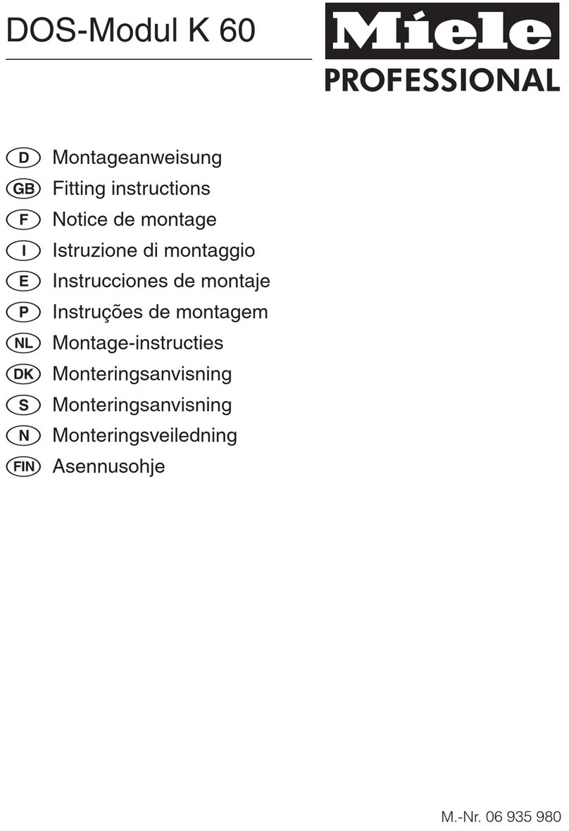 Miele professional DOS K 60 User manual