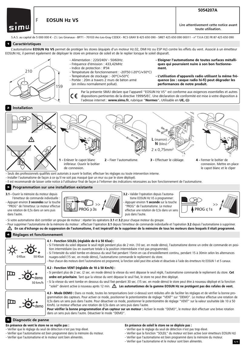 Simu EOSUN Hz VS instructions