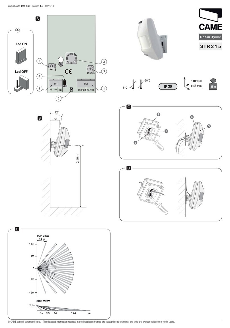 CAME Security SIR215 User manual