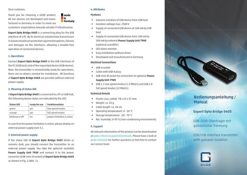 GÜDE Expert Opto Bridge 0403 manual
