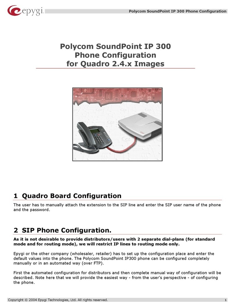 Polycom SoundPoint IP 300 Quick guide