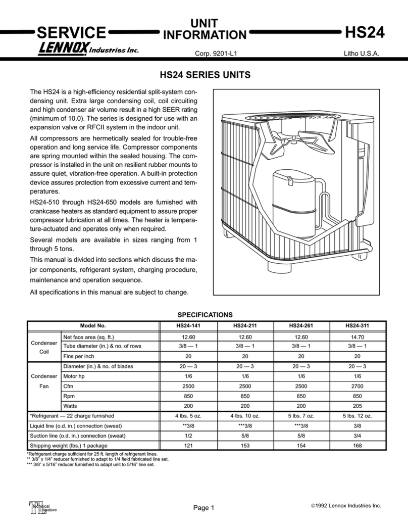 Lennox HS24-141 Installation and operation manual