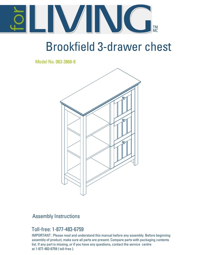 for Living Brookfield 3-drawer chest 063-3868-8 Assembly instructions for Living Brookfield 3-drawer chest 063-3868-8 Assembly instructions