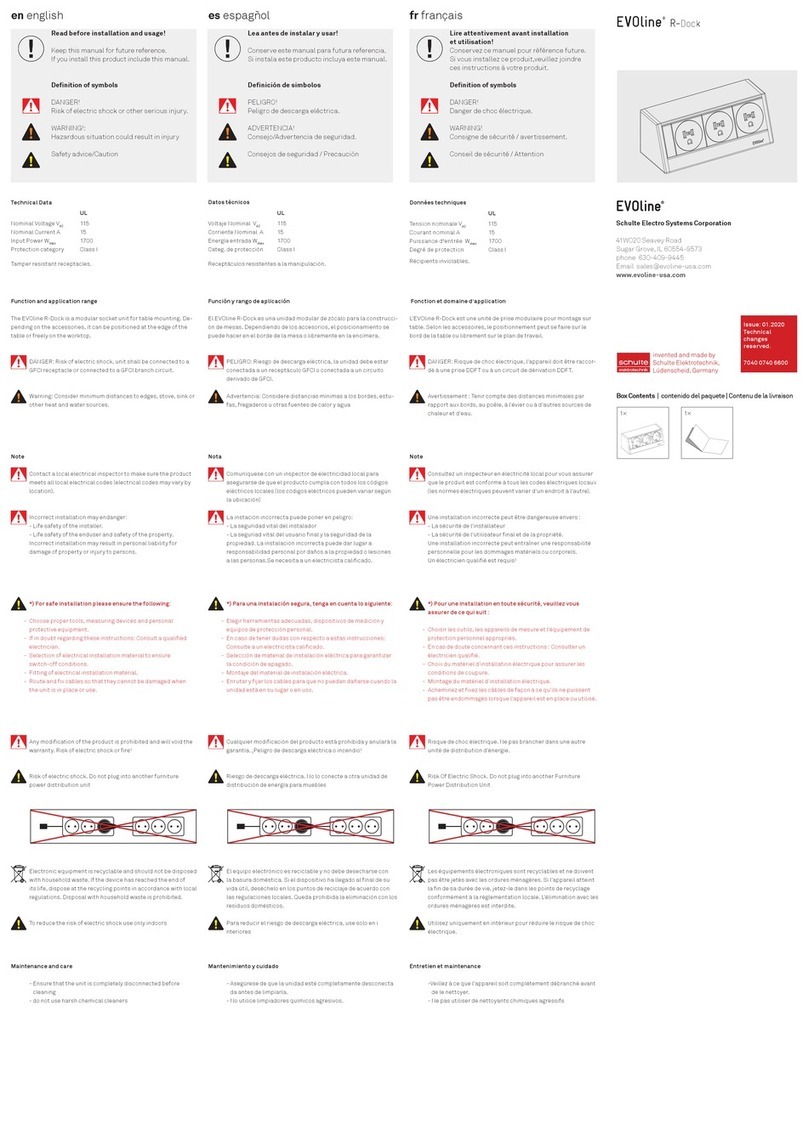 Schulte EVOline R-Dock manual