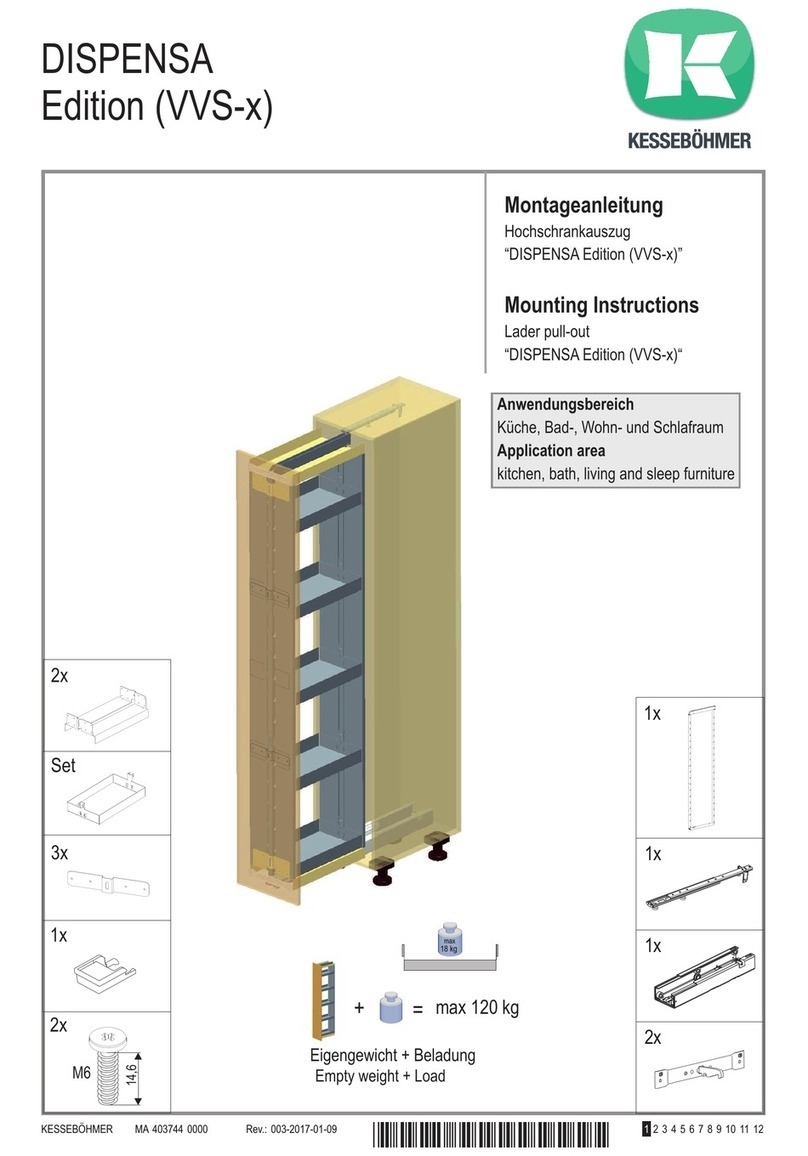 Kesseböhmer DISPENSA VVS Series Mounting instructions