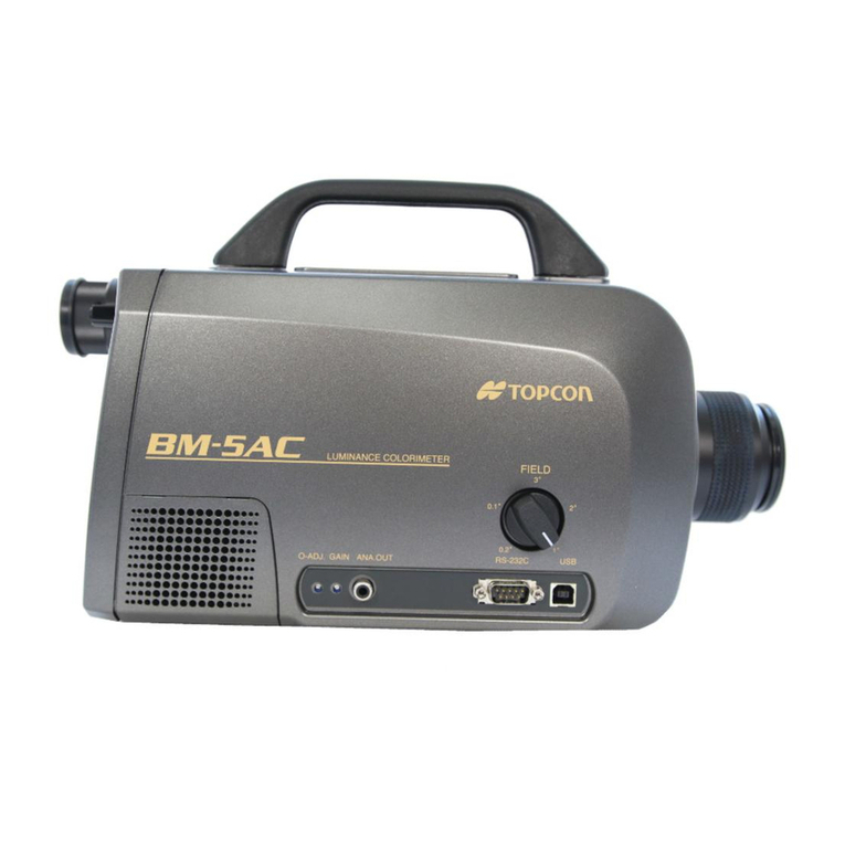 Topcon Luminance Colorimeter BM-5AC instruction manual