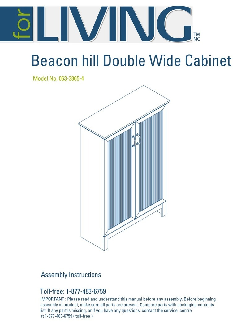 for Living Beacon hill Double Wide Cabinet 063-3865-4 Assembly instructions