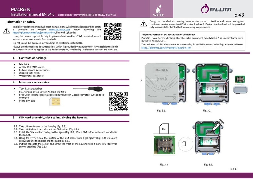 Plum MacR6 N installation manual