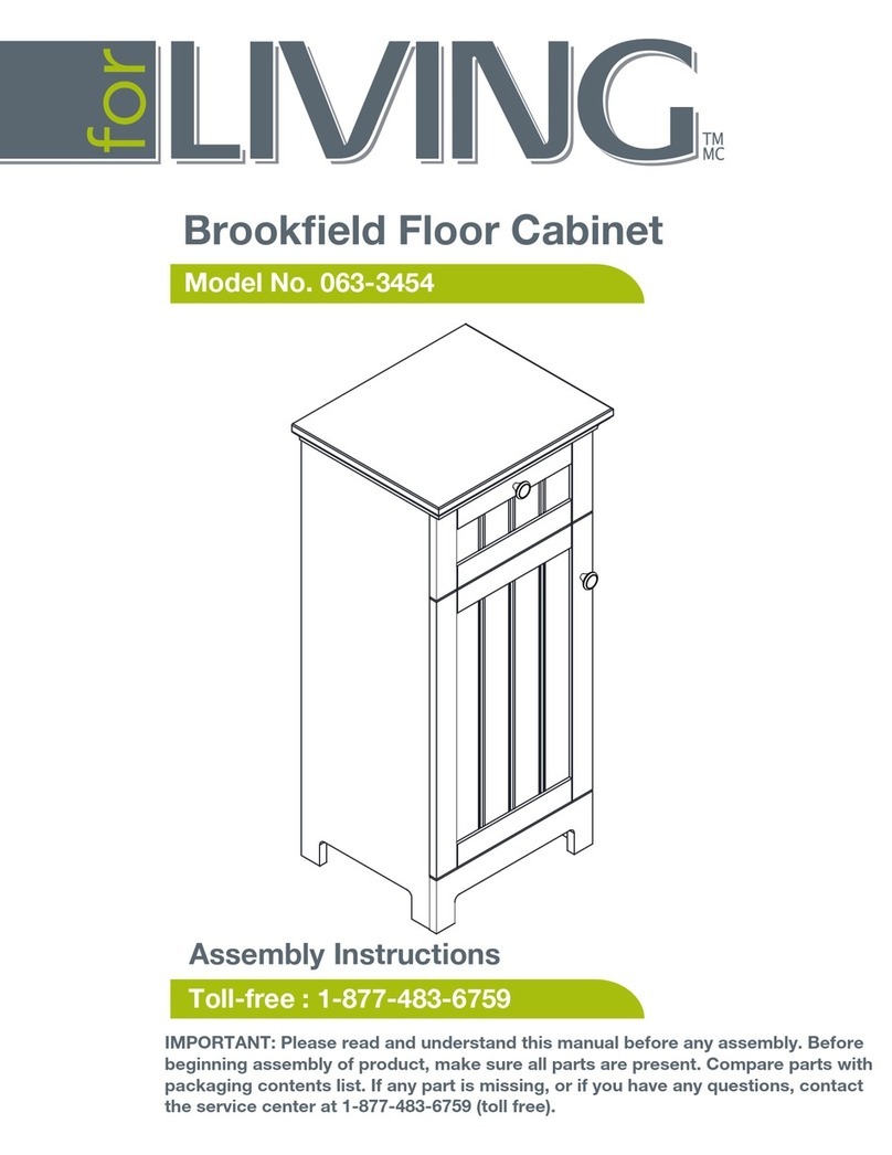 for Living Brookfield Floor Cabinet 063-3454 Assembly instructions