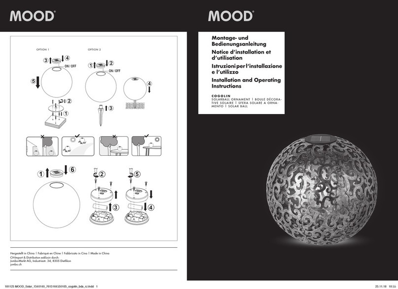 MOOD COGOLIN Installation and operating instructions