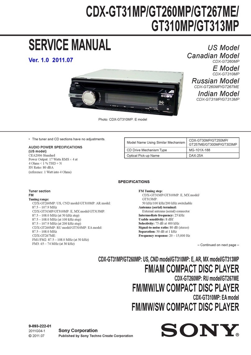 Sony CDX-GT31MP Service manual