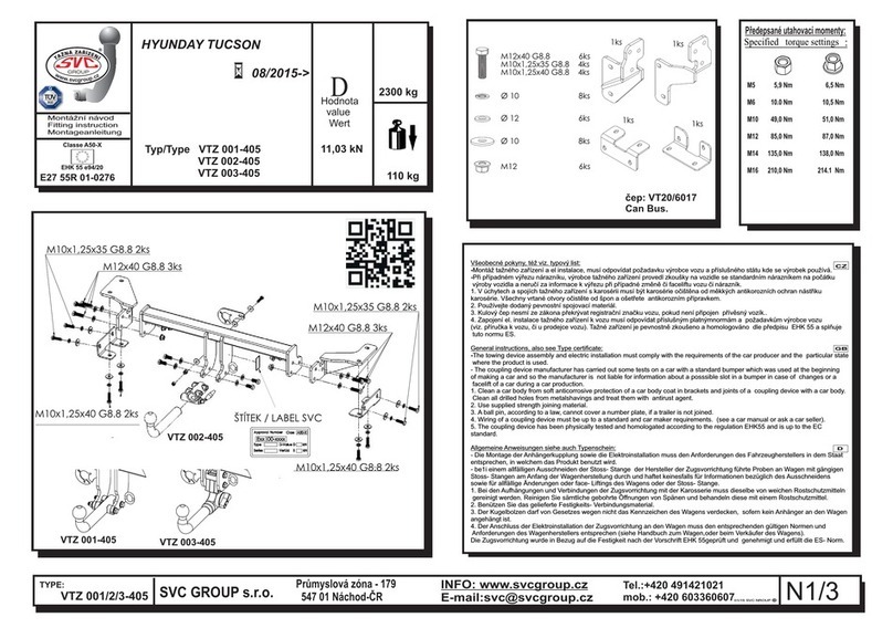 SVC GROUP VTZ 001-405 Install guide SVC GROUP VTZ 001-405 Install guide