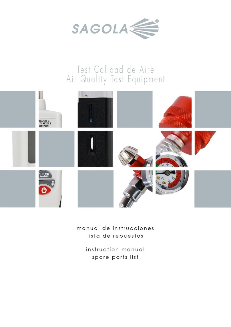 Sagola Air Quality Test Equipment Instruction manual / spare parts list Sagola Air Quality Test Equipment Instruction manual / spare parts list