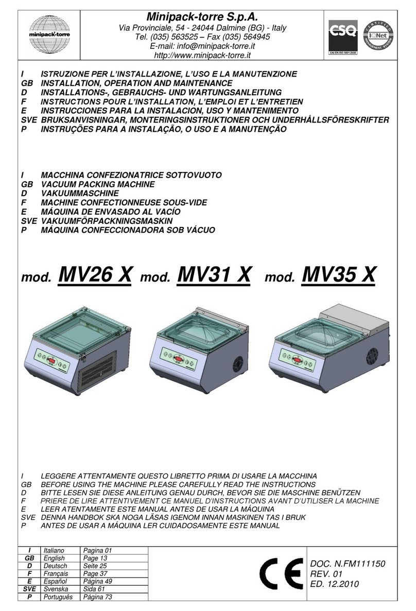 Minipack-Torre MV26 X Installation and operating instructions