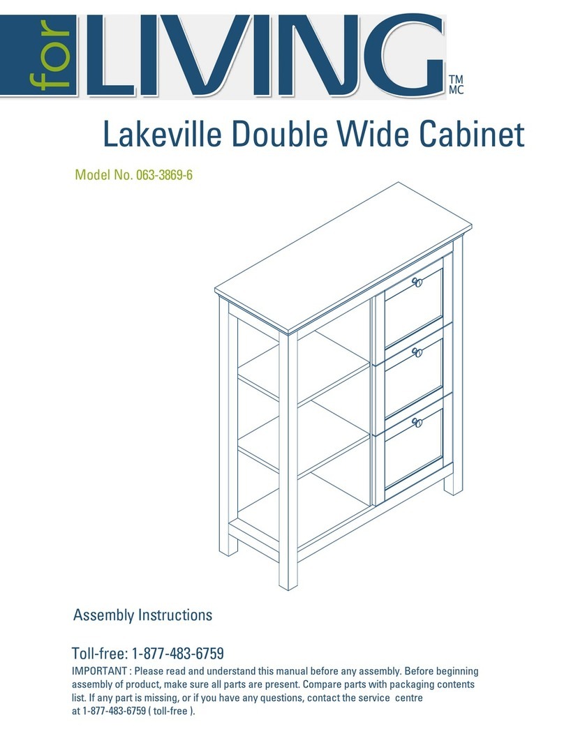 for Living Lakeville Double Wide Cabinet 063-3869-6 Assembly instructions