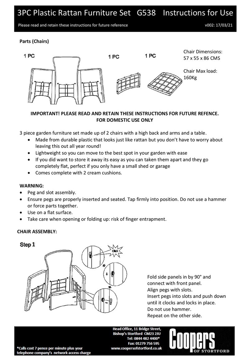 Coopers of Stortford G538 Instructions for use Coopers of Stortford G538 Instructions for use