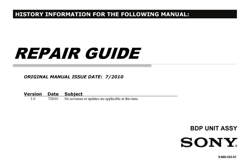 Sony BDP 5G Repair guide