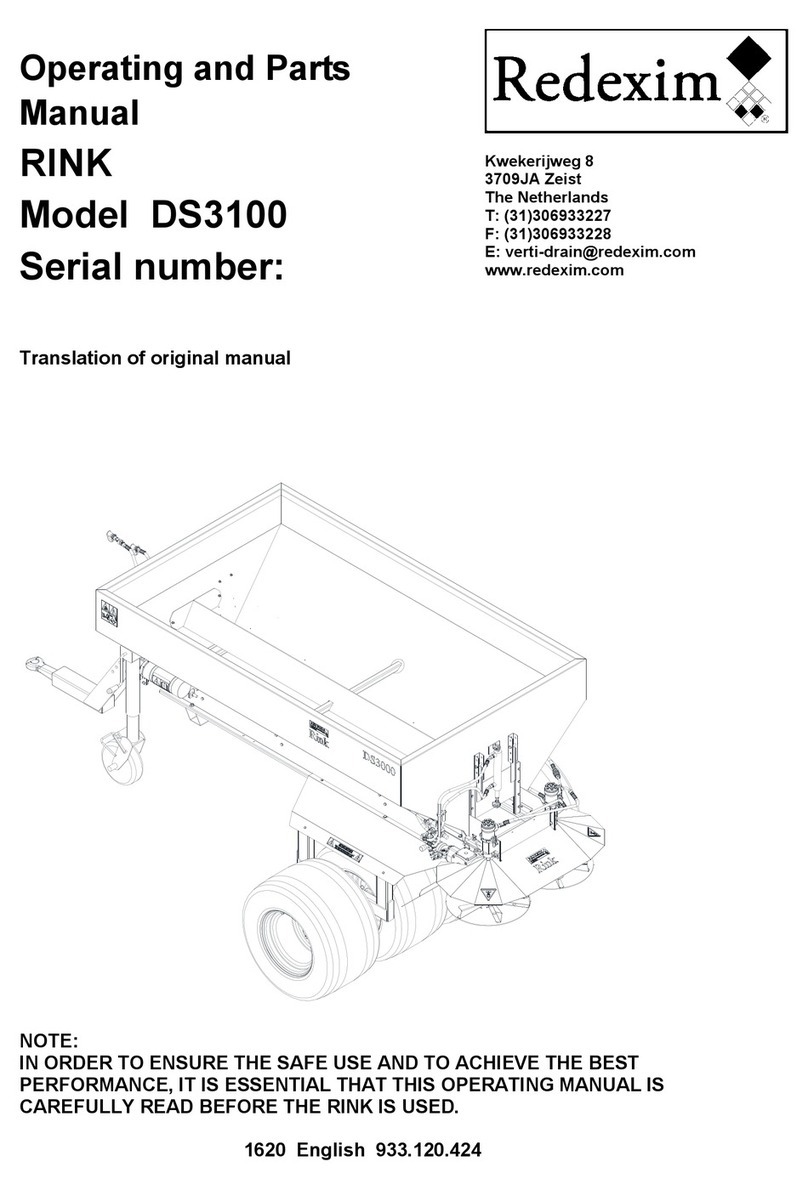 Redexim RINK DS3100 Operating and parts manual