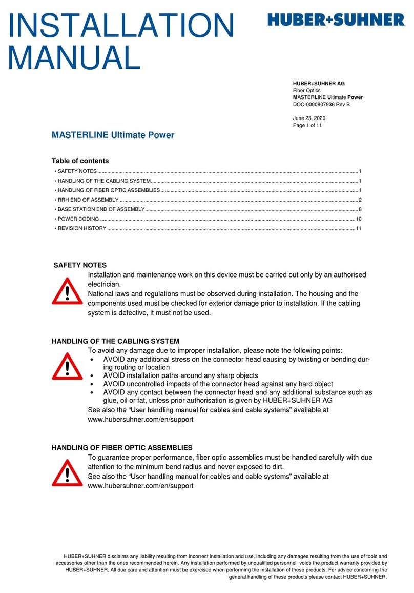 HUBER+SUHNER MASTERLINE Ultimate installation manual