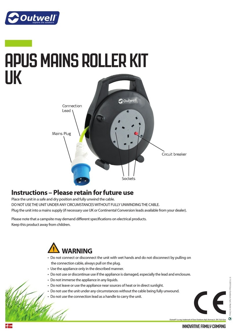 Outwell APUS MAINS ROLLER KIT UK instructions