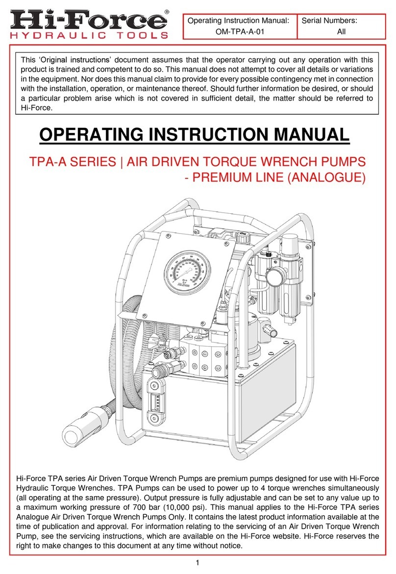 Hi-Force Premium TPA-A Series Instruction Manual Hi-Force Premium TPA-A Series Instruction Manual