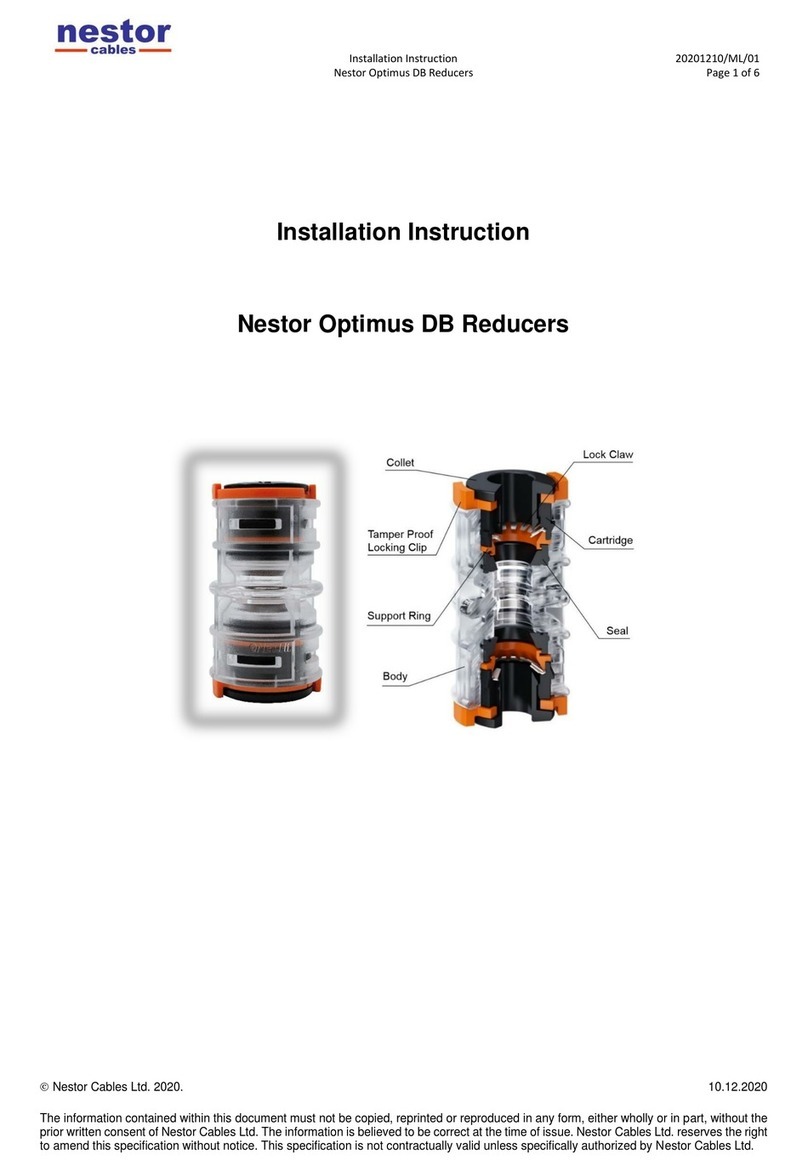nestor cables Optimus DB Reducers Installation instruction