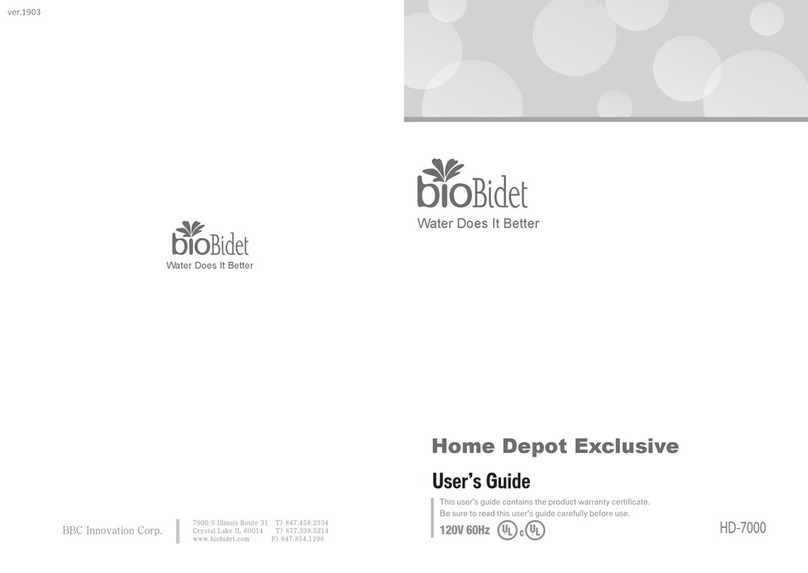 HOMEDEPOT BioBidet HD-7000 user guide